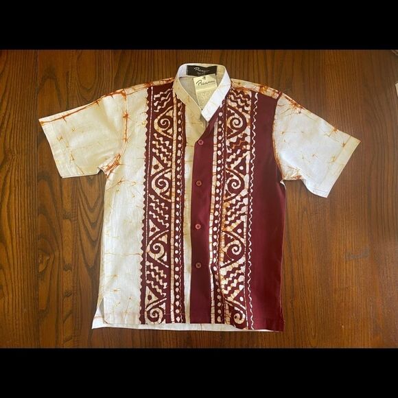 Prasanna Batiks Boys Button Down Shirt Size S/M (see description) - Picture 1 of 6